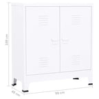 vidaXL Cassettiera Portadocumenti Credenza Cassettiera Mobile Contenitore per Ufficio Acciaio