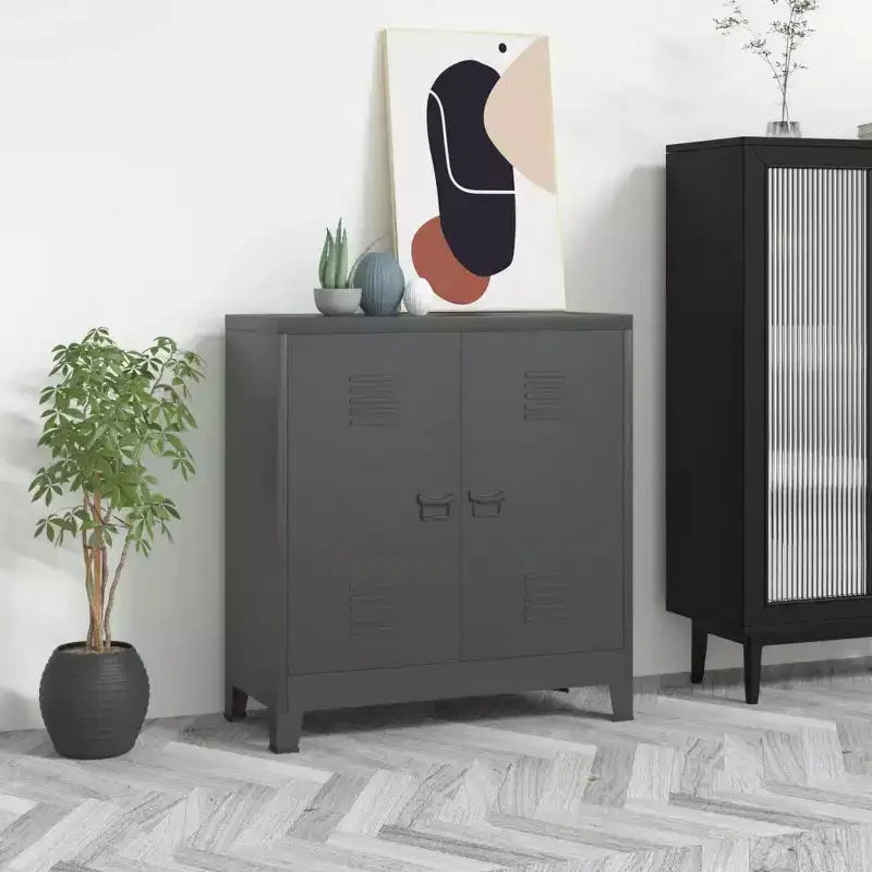 vidaXL Cassettiera Portadocumenti Credenza Cassettiera Mobile Contenitore per Ufficio Acciaio
