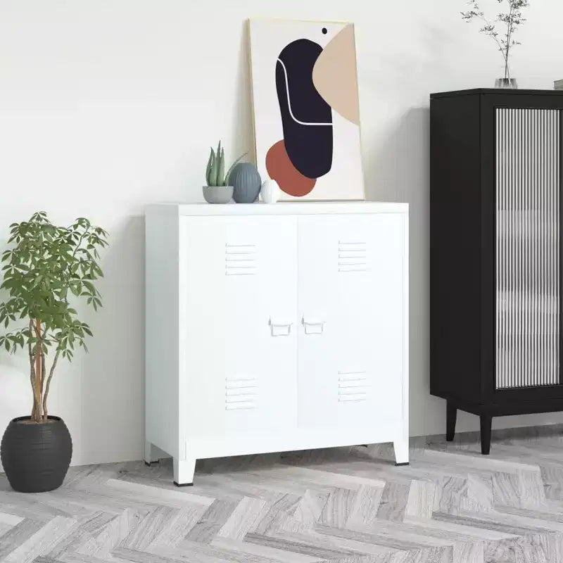 vidaXL Cassettiera Portadocumenti Credenza Cassettiera Mobile Contenitore per Ufficio Acciaio