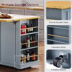 Set di 3 per isola da cucina, carrello mobile con 2 sgabelli da bar, tavolo con 3 cassetti, ante a ribalta a 2 ante, presa di corrente per sala da pranzo