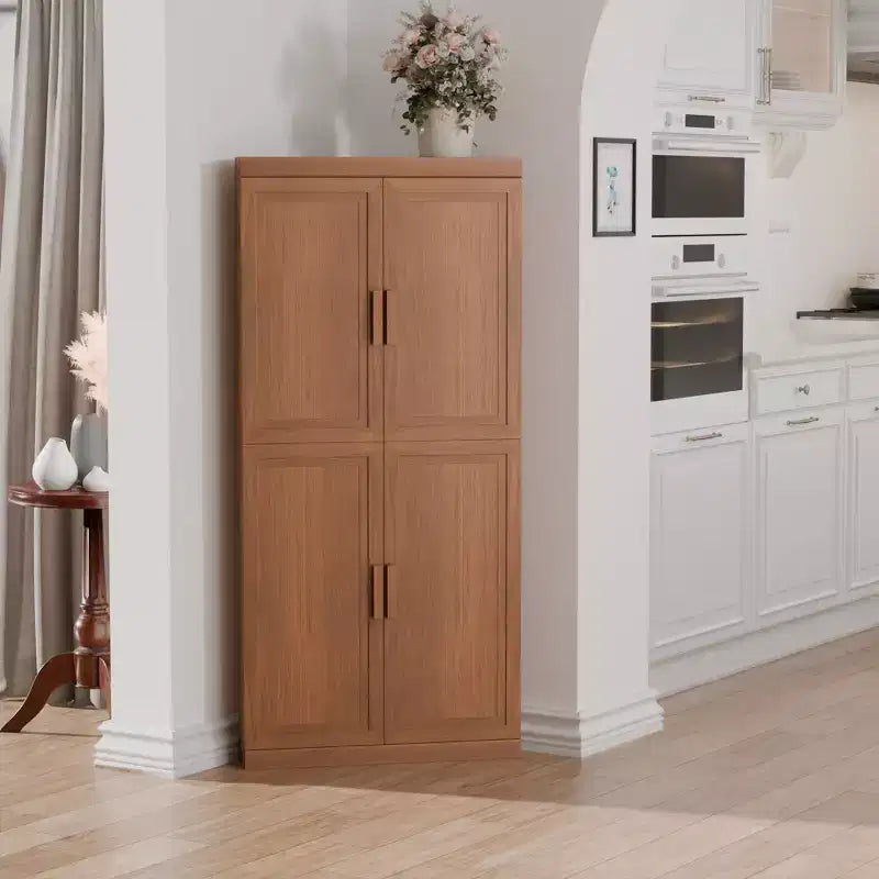 MAYEERTY Armadietti portaoggetti multiuso moderni a 4 ante, efficiente contenitore per soggiorno, sala da pranzo, camera da letto, beige, 2 pezzi