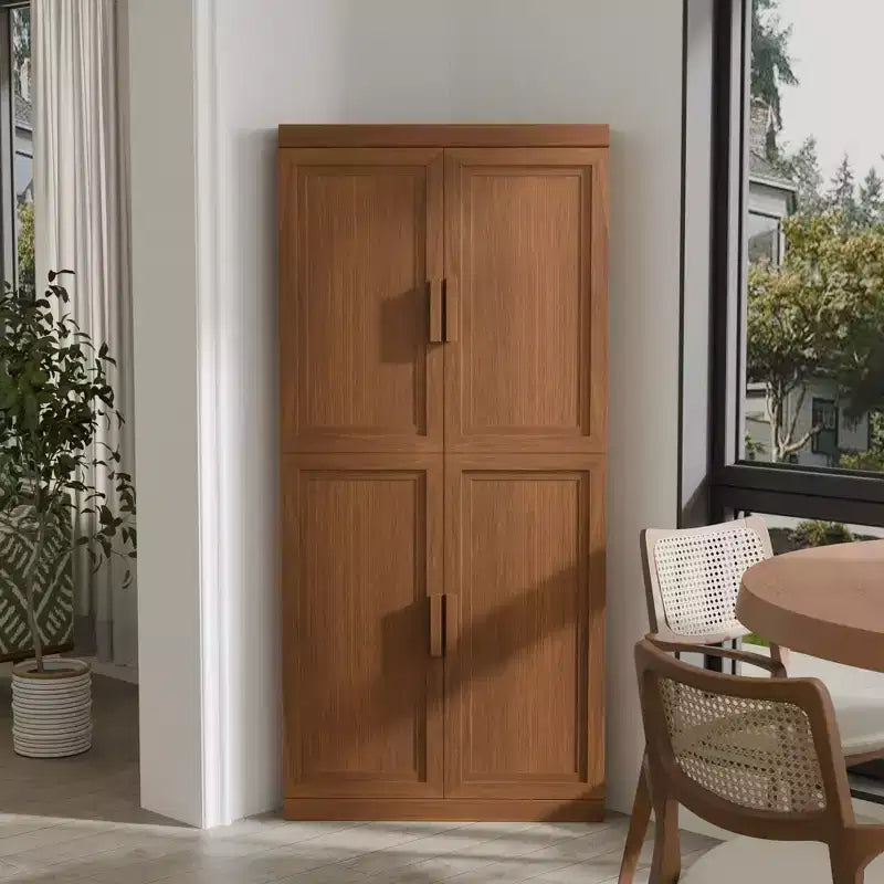 MAYEERTY Armadietti portaoggetti multiuso moderni a 4 ante, efficiente contenitore per soggiorno, sala da pranzo, camera da letto, beige, 2 pezzi