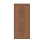 MAYEERTY Armadietti portaoggetti multiuso moderni a 4 ante, efficiente contenitore per soggiorno, sala da pranzo, camera da letto, beige, 2 pezzi