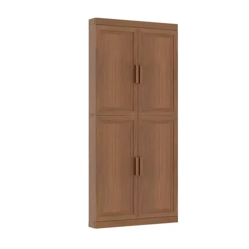 MAYEERTY Armadietti portaoggetti multiuso moderni a 4 ante, efficiente contenitore per soggiorno, sala da pranzo, camera da letto, beige, 2 pezzi