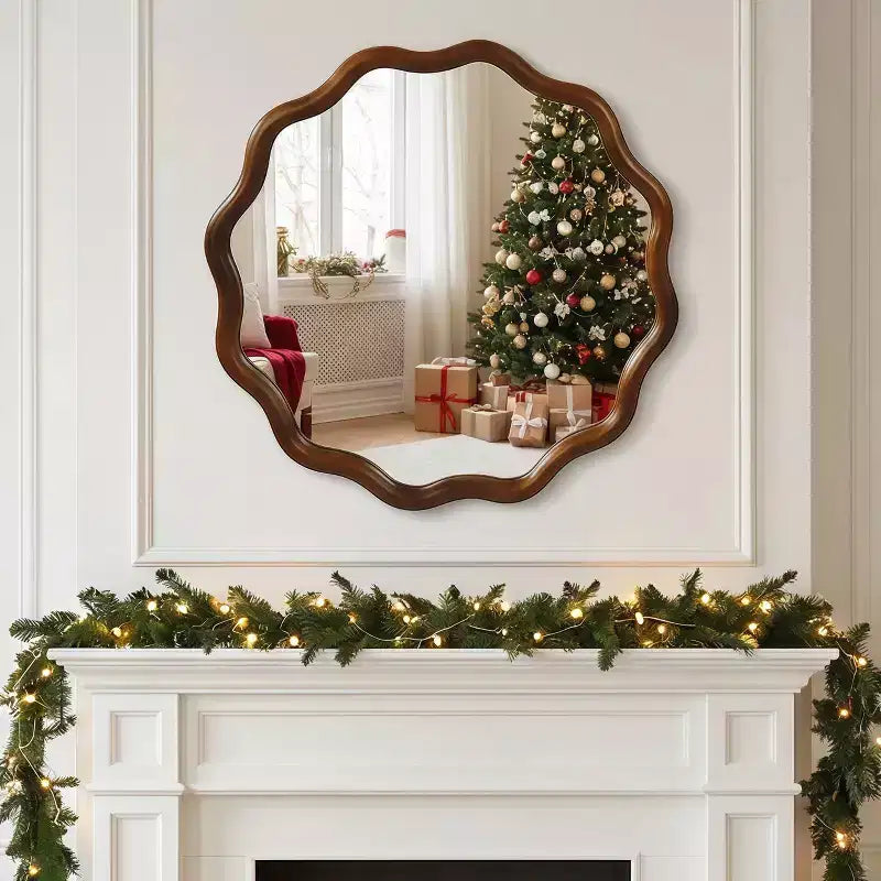 Specchio decorativo rotondo ondulato GDFStudio Nivelle