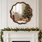Specchio decorativo rotondo ondulato GDFStudio Nivelle