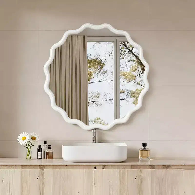 Specchio decorativo rotondo ondulato GDFStudio Nivelle