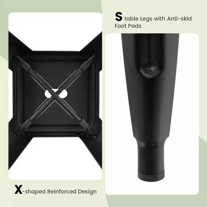 Costway Sgabelli da Bar Senza Schienale Altezza Bancone Set da 4 Sgabelli Impilabili in Metallo per la Cucina o il Bancone