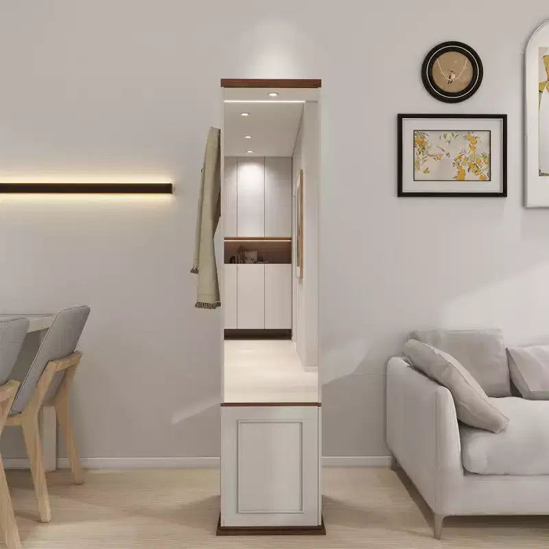 AndMakers Antico Bianco Legno 39,98 cm. Dispensa con 7 Ripiani