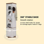 AndMakers Antico Bianco Legno 39,98 cm. Dispensa con 7 Ripiani