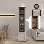 AndMakers Antico Bianco Legno 39,98 cm. Dispensa con 7 Ripiani