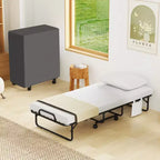Costway Letto Pieghevole con Materasso 75 x 39, Letto a Scomparsa per Adulti Singolo con Materasso in Memory Foam e Cuscino