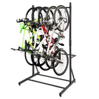 Portabiciclette Autoportante per 5 Biciclette, Portabiciclette Verticale con Capacità di 136 kg, Portabiciclette Interno Regolabile in Altezza, Nero