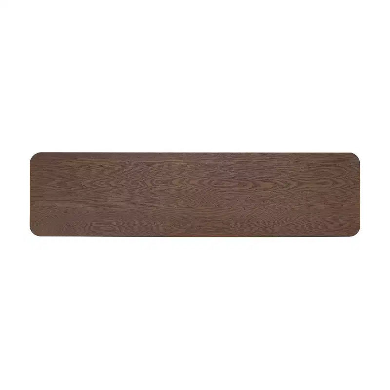 Tavolo Consolle da Ingresso, Tavolo da Corridoio Moderno, Base Scanalata con Accento Metallico, Marrone - ModernLuxe