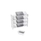 MAYEERTY Organizer portaoggetti per giocattoli per bambini, libreria a 2 ripiani 12 contenitori per giocattoli, sala giochi camera da letto camera dei bambini aula