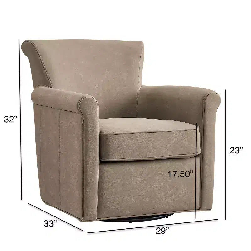 TUYOHW Poltrona Girevole in Similpelle, Poltrona con Schienale Curvo con Base Girevole in Metallo, Cuscino di Seduta Rimovibile, Sedia Lounge Divano per Soggiorno
