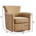 TUYOHW Poltrona Girevole in Similpelle, Poltrona con Schienale Curvo con Base Girevole in Metallo, Cuscino di Seduta Rimovibile, Sedia Lounge Divano per Soggiorno