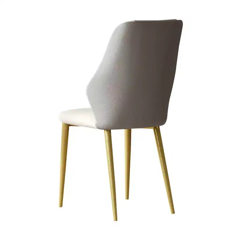 Set di 2 sedie da pranzo moderne in pelle PU con gambe in metallo, sedie laterali eleganti per cucina, sala da pranzo o soggiorno - Panipeachy