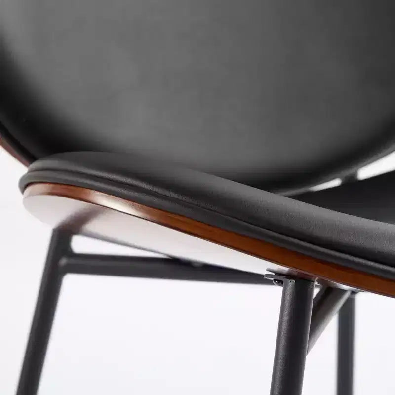 TUYOHW Elegante sedia da pranzo Shell, set da 1, sedia laterale in tessuto morbido con robuste gambe in metallo, sedia accentata moderna di metà secolo con schienale con finitura noce