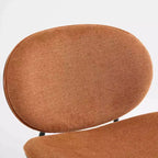 TUYOHW Elegante sedia da pranzo Shell, set da 1, sedia laterale in tessuto morbido con robuste gambe in metallo, sedia accentata moderna di metà secolo con schienale con finitura noce