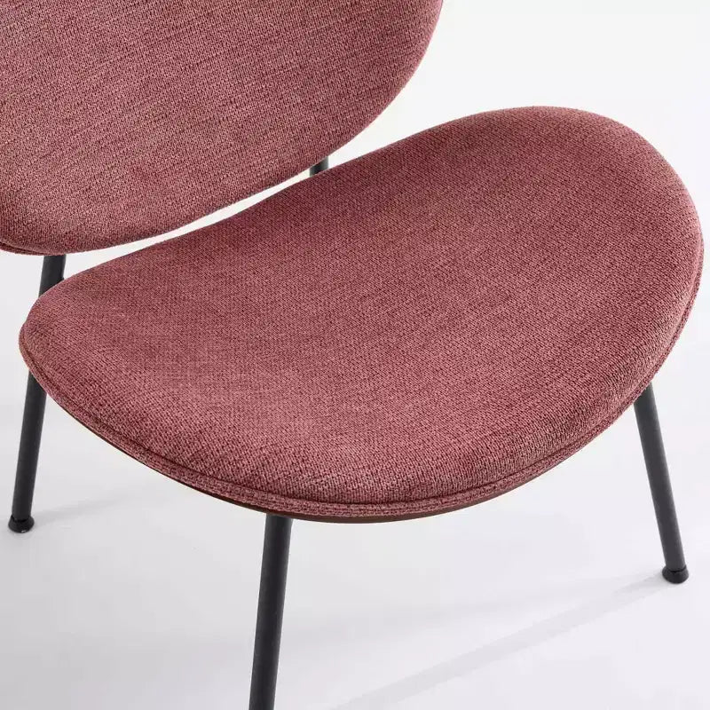 TUYOHW Elegante sedia da pranzo Shell, set da 1, sedia laterale in tessuto morbido con robuste gambe in metallo, sedia accentata moderna di metà secolo con schienale con finitura noce