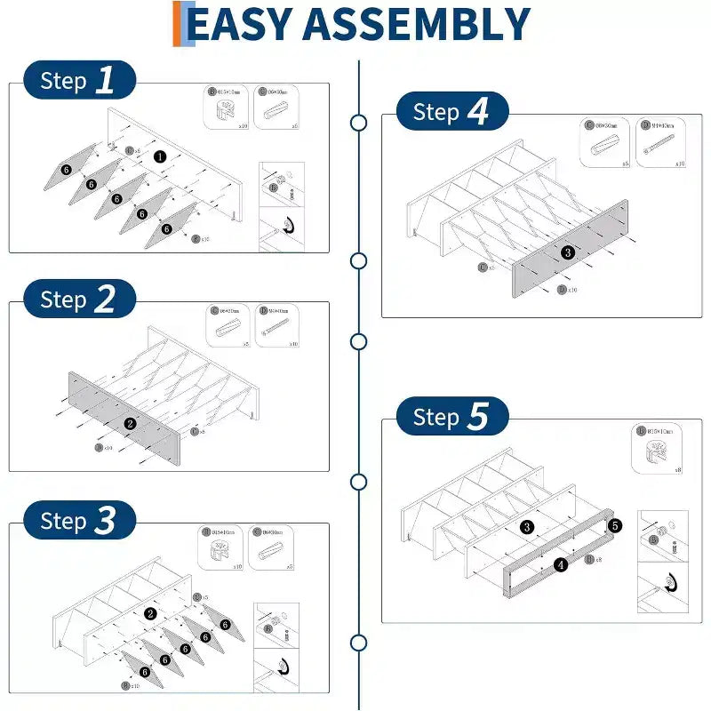 COZONY Scaffale Portaoggetti a 8 Cubi, Libreria a Cubi con 10 Pannelli Rimovibili per Soggiorno, Camera da Letto e Ufficio