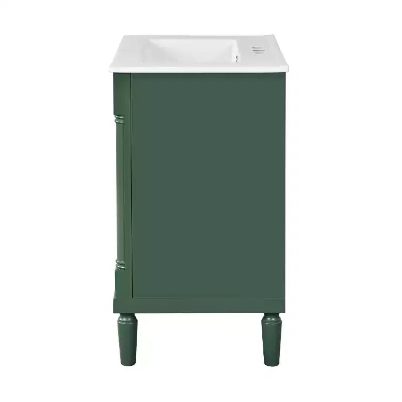 Mobile bagno da 60 cm con lavabo, armadietto da bagno con 2 ripiani, mobile da bagno in legno autoportante