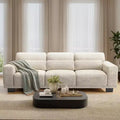 89 inch living room sofa, 3-seater sofa with wide armrests and deep seats, comfortable 3-layer sofa, sofa with detachable and washable lid
