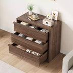 Cassettiera Moderna a 3 Cassetti, Comodino Versatile e Cassettiera Contenitore per Camera da Letto, Cameretta, Ingresso, Noce
