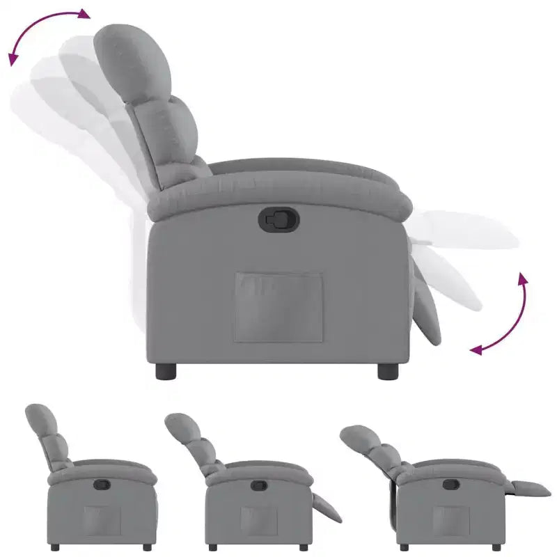 vidaXL Poltrona reclinabile, regolabile, per Home Theater, in similpelle