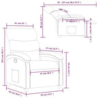 vidaXL Poltrona reclinabile, regolabile, per Home Theater, in similpelle