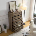 Bedroom Dresser, Dressers & Chests Of Drawers With 6 Large Drawers, Anti Toppling Devices Free Standing Storage Cabinet For Dining Room