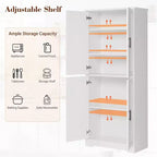 Acekool Armadio da dispensa alto 178 cm con 4 ante, ripiani regolabili, organizer moderno per cucina o soggiorno