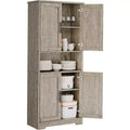 Acekool 178cm Tall Kitchen Pantry Cabinet with 4 Doors, Adjustable Shelves, Modern Storage Organizer for Kitchen or Living Room
