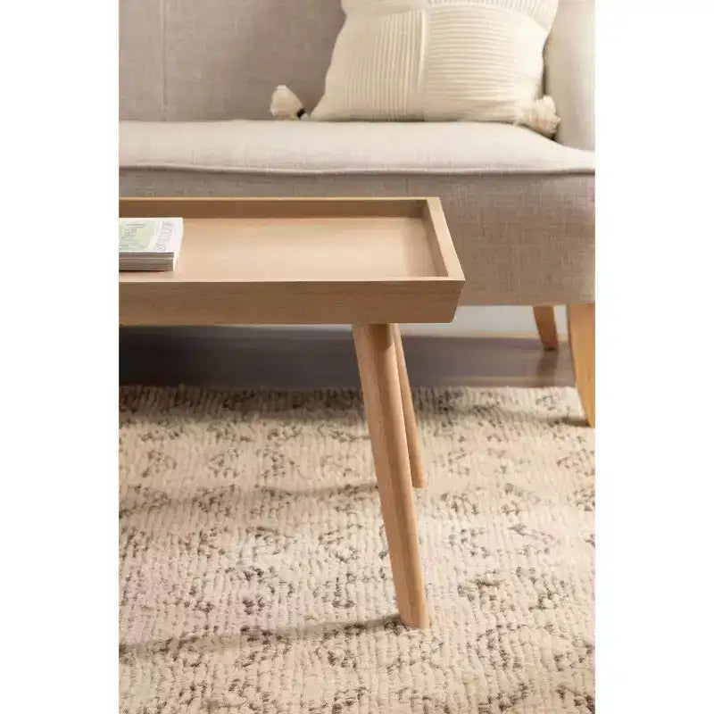 Tavolino rettangolare in legno Kate and Laurel Eastmont, 46x22x17, Naturale