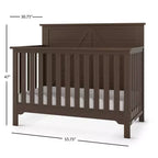 Culla trasformabile 4-in-1 Child Craft Woodland, si converte in lettino da giorno, lettino per bambini, letto a una piazza e mezza, 3 posizioni materasso, finitura sicura per neonati
