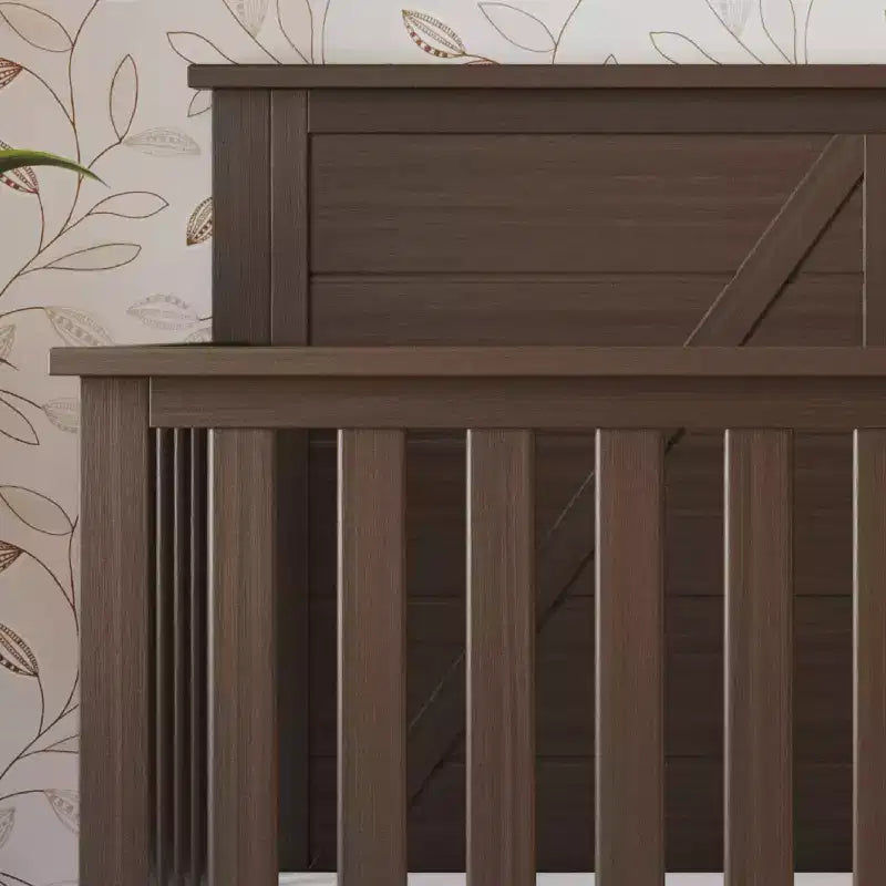 Culla trasformabile 4-in-1 Child Craft Woodland, si converte in lettino da giorno, lettino per bambini, letto a una piazza e mezza, 3 posizioni materasso, finitura sicura per neonati