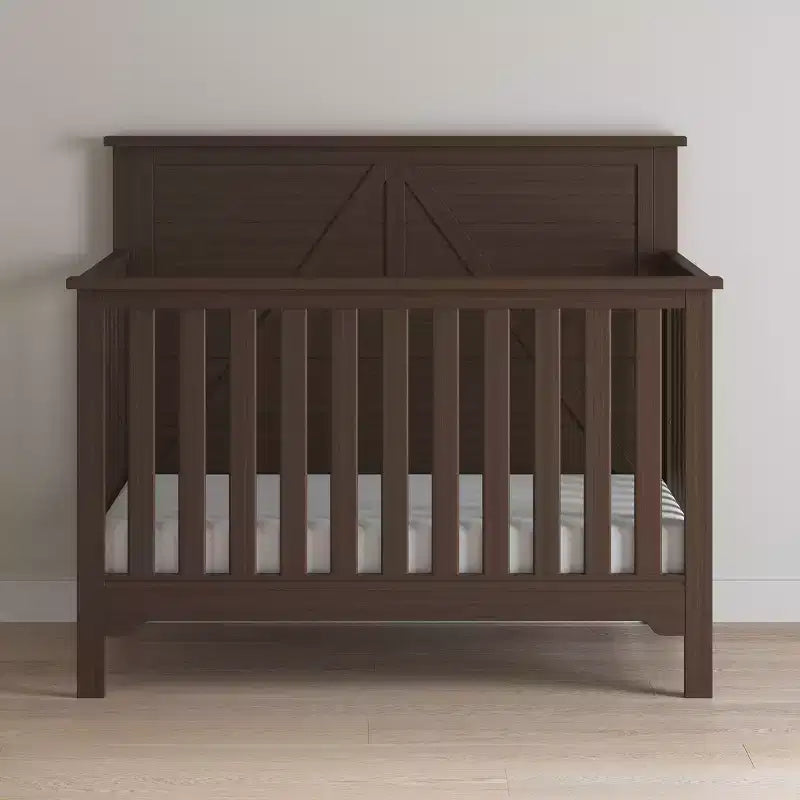 Culla trasformabile 4-in-1 Child Craft Woodland, si converte in lettino da giorno, lettino per bambini, letto a una piazza e mezza, 3 posizioni materasso, finitura sicura per neonati