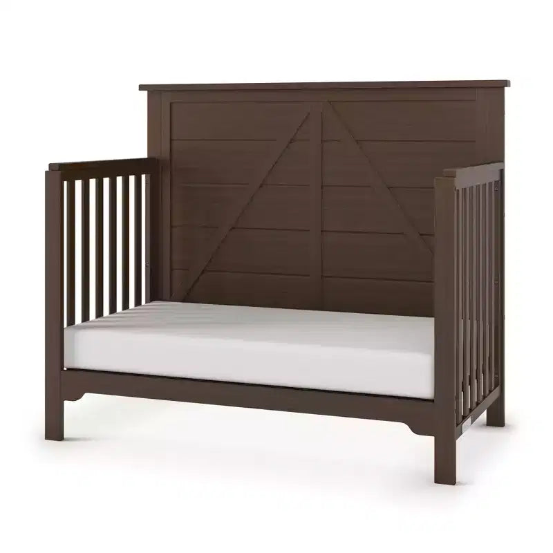 Culla trasformabile 4-in-1 Child Craft Woodland, si converte in lettino da giorno, lettino per bambini, letto a una piazza e mezza, 3 posizioni materasso, finitura sicura per neonati