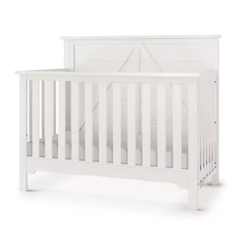 Culla trasformabile 4-in-1 Child Craft Woodland, si converte in lettino da giorno, lettino per bambini, letto a una piazza e mezza, 3 posizioni materasso, finitura sicura per neonati