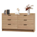 6 Drawer Dresser for Bedroom, 52.5 Modern Wooden Chest of Drawers, Closet Organizer & TV Stand for Living Room, Hallway and Bedroom Furniture