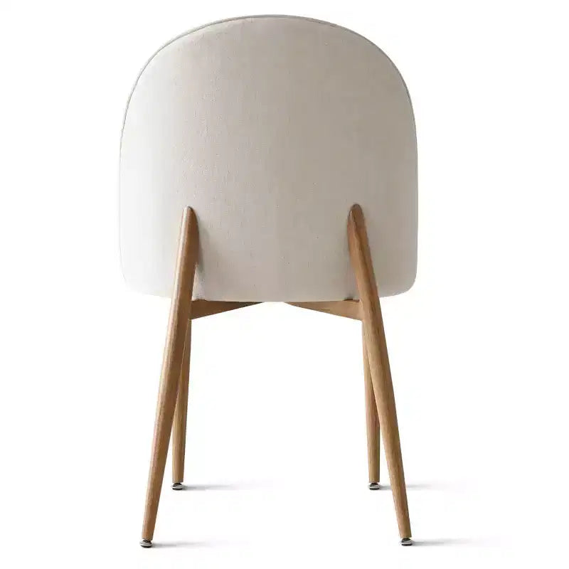 Set da tavolo da pranzo rotondo a 5 pezzi in rovere, tavolo con piedistallo da 46 e 4 sedie imbottite con gambe in metallo color rovere per cucina o sala da pranzo-Panipeachy