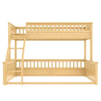 Letto a castello Twin XL/Full XL su Queen con scaletta e sponde di protezione - ModernLuxe
