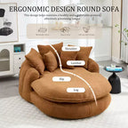 Divano Okak Bean Bag con 5 Cuscini, Grandi Divani Pouf per Adulti/Bambini, Sedia Gigante da Pavimento con Schienale Avvolgente per Salotto