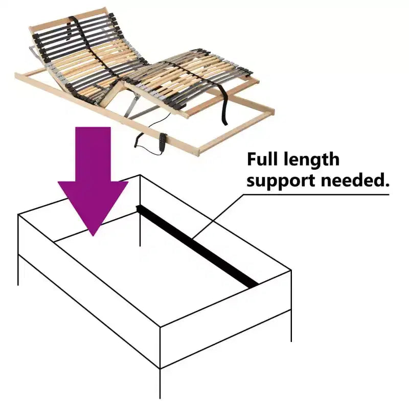 vidaXL Base letto Rete regolabile Rettangolare Moderna Regolabile in altezza