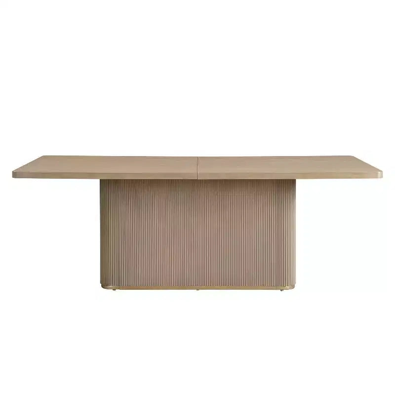 Christopher Knight Home Tessa Tavolo da pranzo moderno rettangolare 8 posti 84" oversize con base a piedistallo
