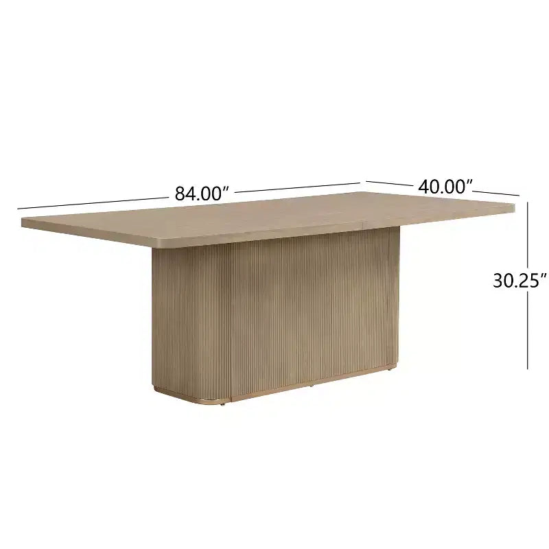 Christopher Knight Home Tessa Tavolo da pranzo moderno rettangolare 8 posti 84" oversize con base a piedistallo