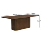 Christopher Knight Home Tessa Tavolo da pranzo moderno rettangolare 8 posti 84" oversize con base a piedistallo