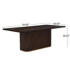 Christopher Knight Home Tessa Tavolo da pranzo moderno rettangolare 8 posti 84" oversize con base a piedistallo