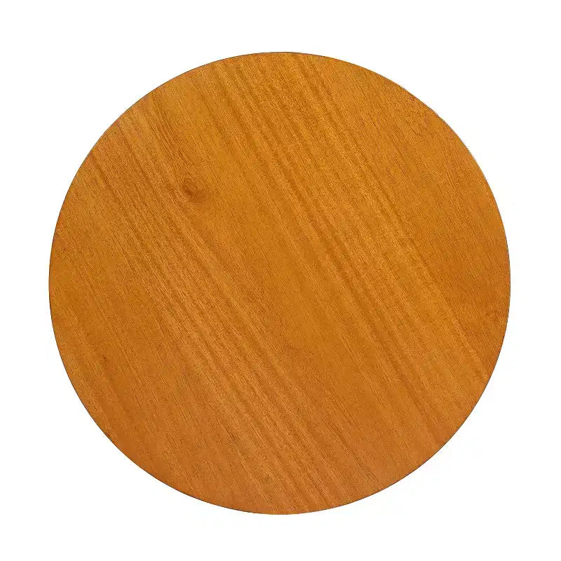 Tavolino rotondo in rattan con gambe in legno massiccio, tavolino d'appoggio da 15,7" - ModernLuxe